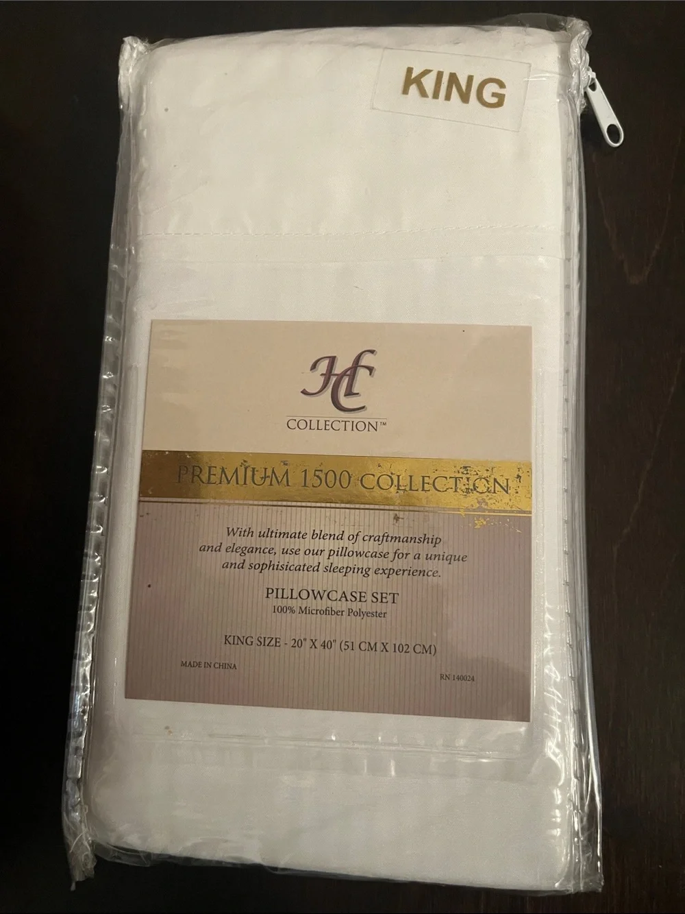 IC COLLECTION White Pillowcase Set - Smooth White Finish